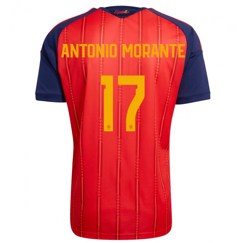 DanxenキッズスペインJosé Antonio Morante#17赤 紺 黄ホームシャツ26-28ジャージーユニフォーム