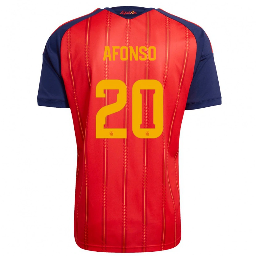 DanxenキッズスペインNicolás Afonso#20赤 紺 黄ホームシャツ26-28ジャージーユニフォーム