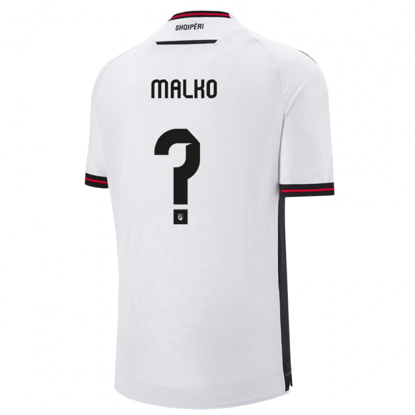 DanxenキッズアルバニアEmiljano Malko#0白 黒アウェイシャツ26-28ジャージーユニフォーム