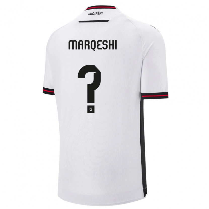 DanxenキッズアルバニアErnesto Marqeshi#0白 黒アウェイシャツ26-28ジャージーユニフォーム