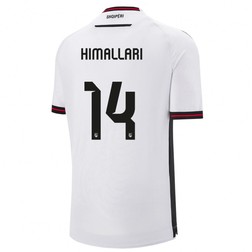 DanxenキッズアルバニアElson Himallari#14白 黒アウェイシャツ26-28ジャージーユニフォーム