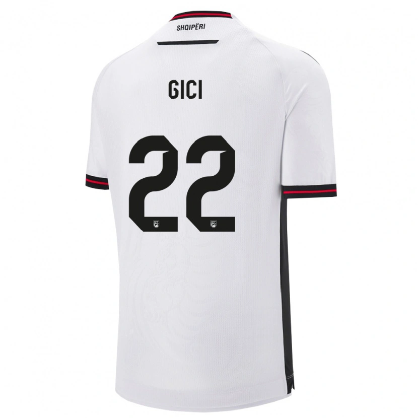 DanxenキッズアルバニアMatias Gici#22白 黒アウェイシャツ26-28ジャージーユニフォーム