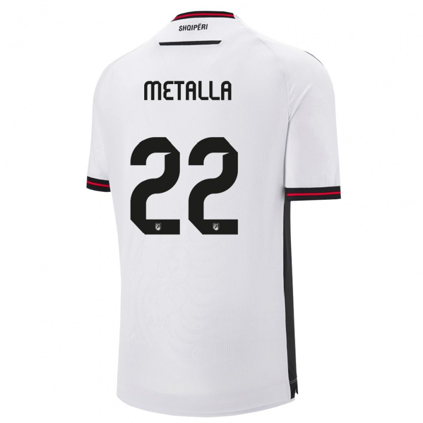 DanxenキッズアルバニアMikaela Metalla#22白 黒アウェイシャツ26-28ジャージーユニフォーム