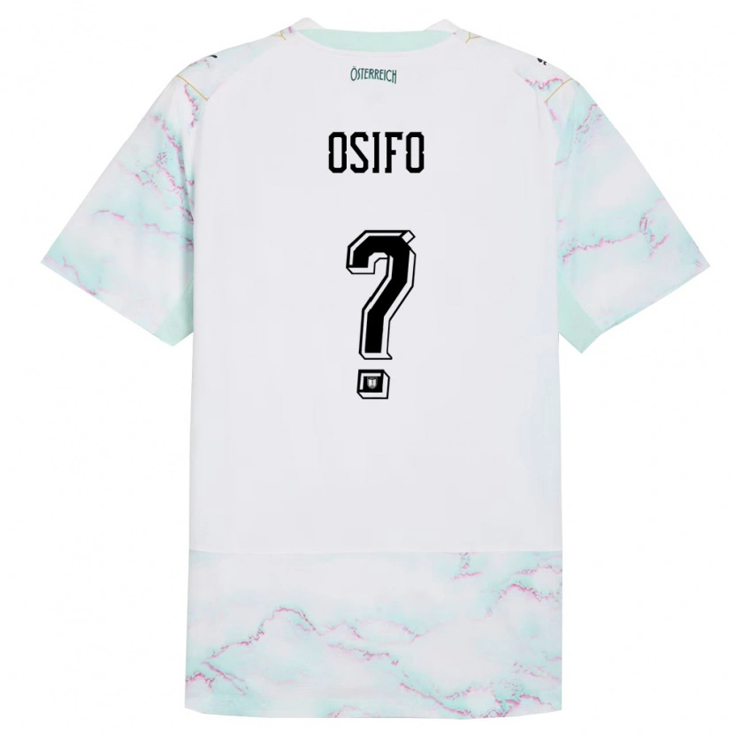 DanxenキッズオーストリアDavid Osifo#0白 緑 金アウェイシャツ26-28ジャージーユニフォーム