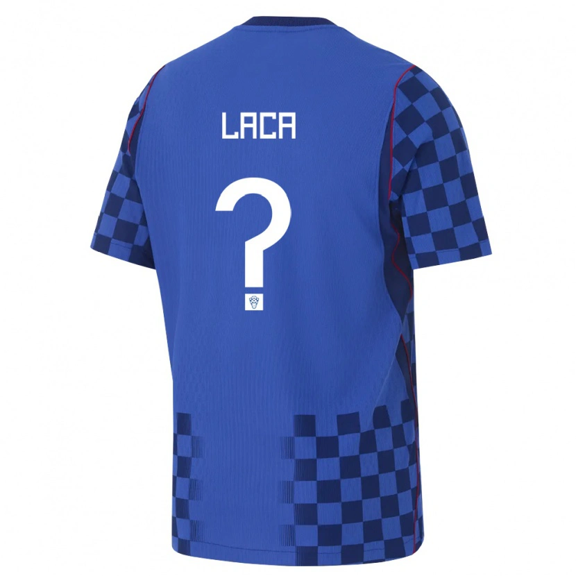 DanxenキッズクロアチアIvan Laca#0青 紺 赤アウェイシャツ26-28ジャージーユニフォーム