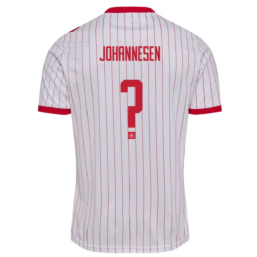 Danxenキッズデンマークソフス・ヨハネセン#0白 赤アウェイシャツ26-28ジャージーユニフォーム
