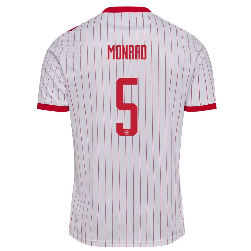 DanxenキッズデンマークEmil Monrad#5白 赤アウェイシャツ26-28ジャージーユニフォーム