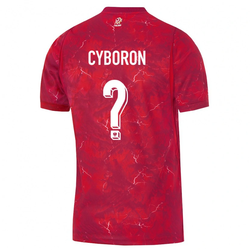 DanxenキッズポーランドFilip Cyboron#0赤 白アウェイシャツ26-28ジャージーユニフォーム
