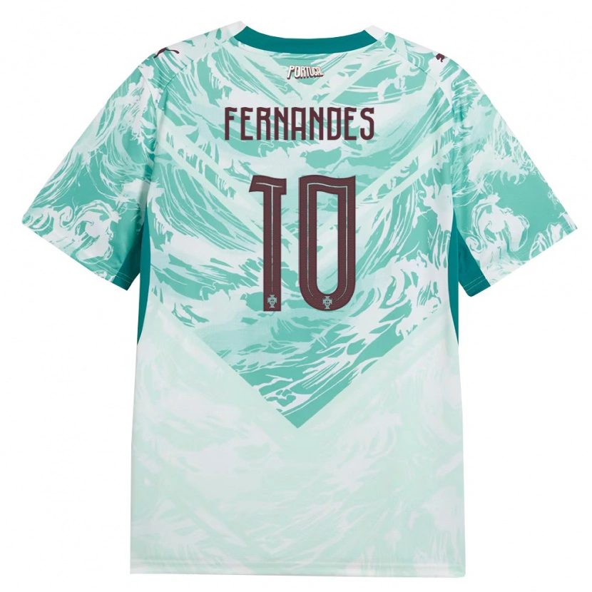 DanxenキッズポルトガルFrancisco Fernandes#10空色 白 緑アウェイシャツ26-28ジャージーユニフォーム