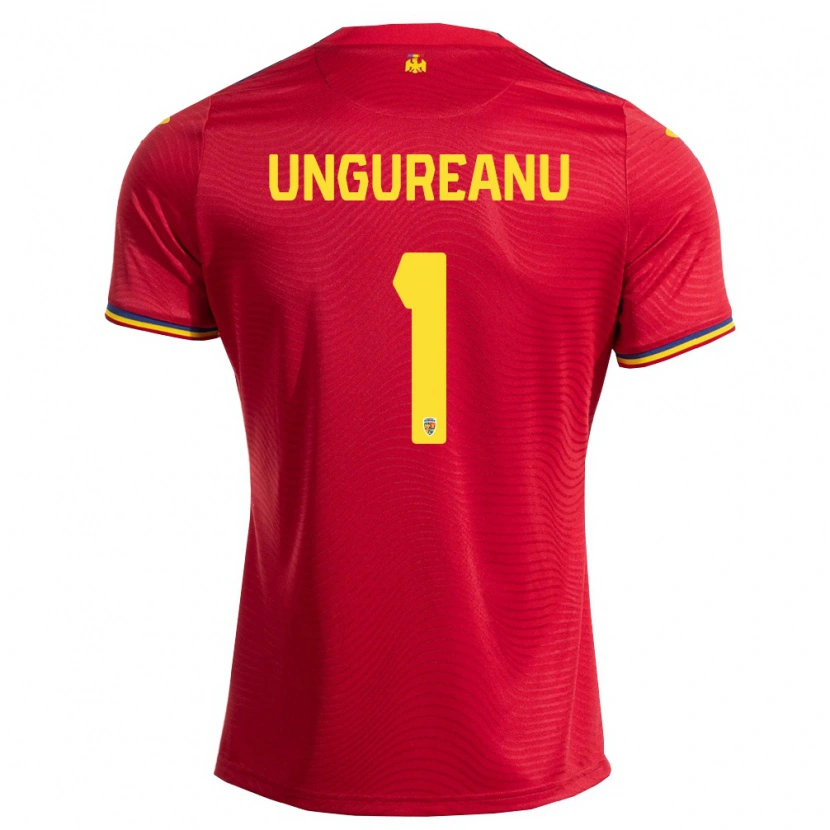 DanxenキッズルーマニアBogdan Ungureanu#1赤 紺 黄アウェイシャツ26-28ジャージーユニフォーム