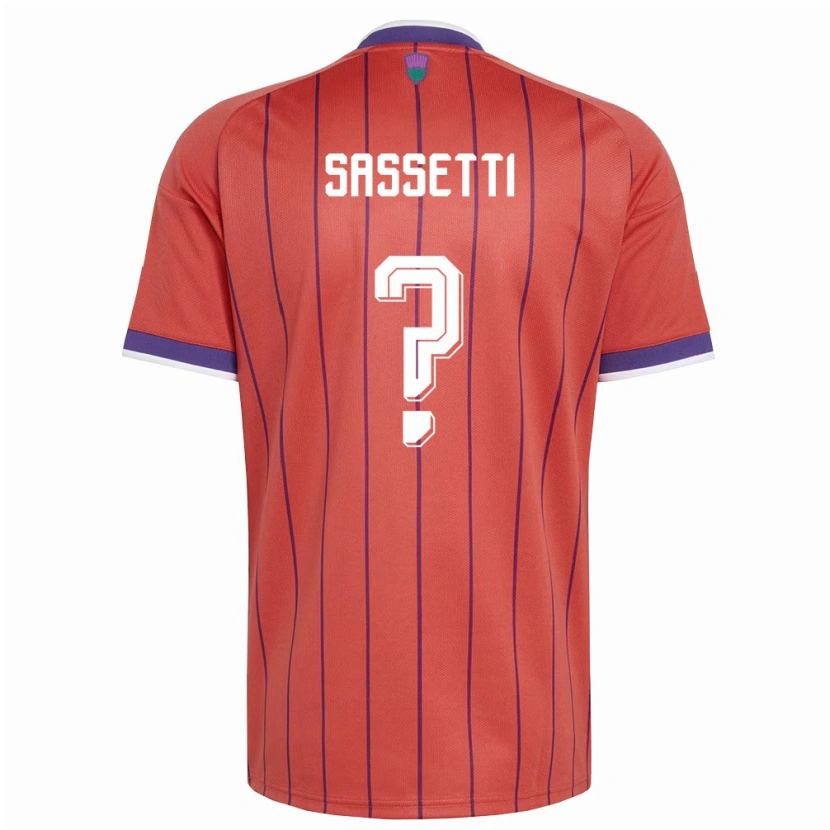 DanxenキッズスコットランドLorenzo Sassetti#0オレンジ 紫アウェイシャツ26-28ジャージーユニフォーム