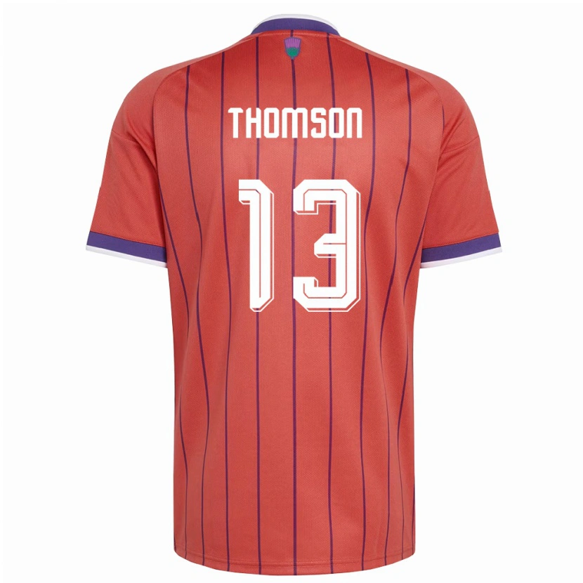 DanxenキッズスコットランドAaron Thomson#13オレンジ 紫アウェイシャツ26-28ジャージーユニフォーム
