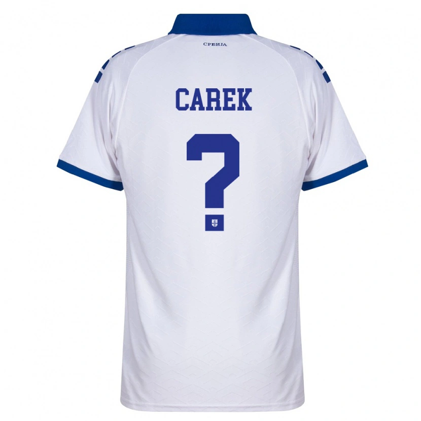 DanxenキッズセルビアNovak Carek#0紺 白 赤アウェイシャツ26-28ジャージーユニフォーム