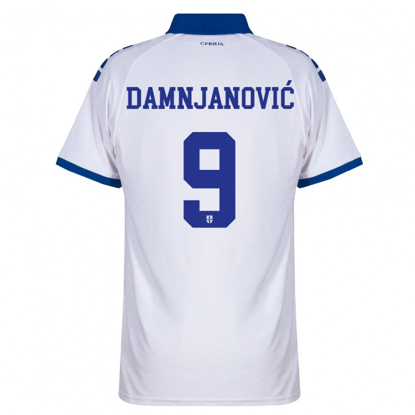 Danxenキッズセルビアヨバナ・ダムンヤノビッチ#9紺 白 赤アウェイシャツ26-28ジャージーユニフォーム