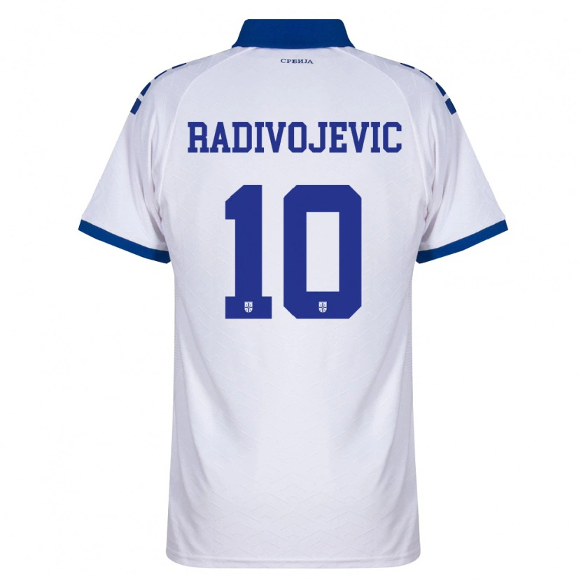 DanxenキッズセルビアStrahinja Radivojevic#10紺 白 赤アウェイシャツ26-28ジャージーユニフォーム