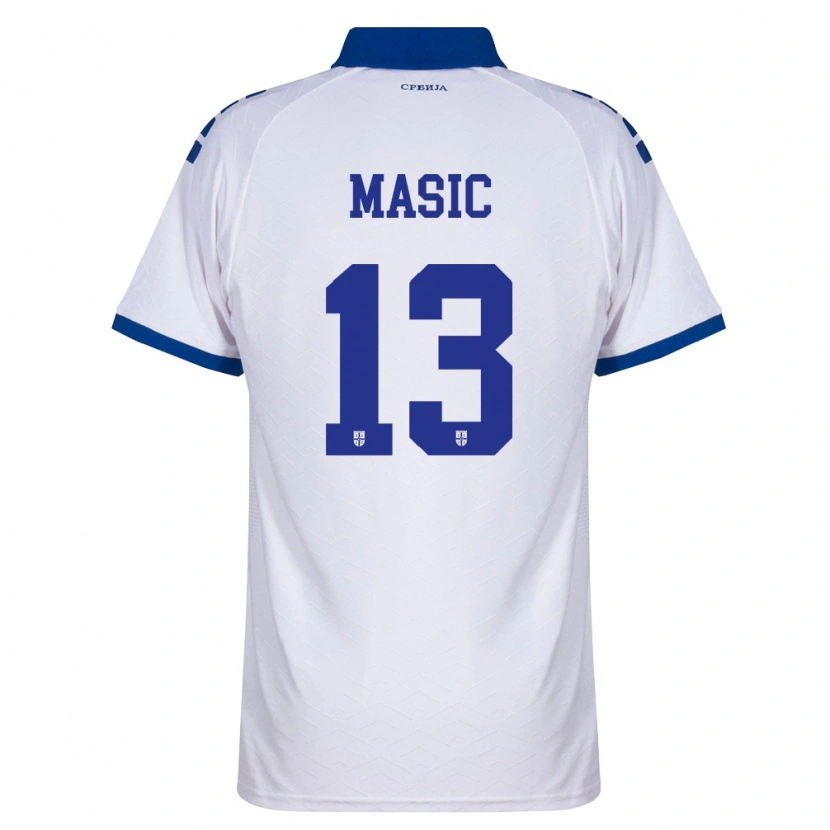 DanxenキッズセルビアStefan Masic#13紺 白 赤アウェイシャツ26-28ジャージーユニフォーム