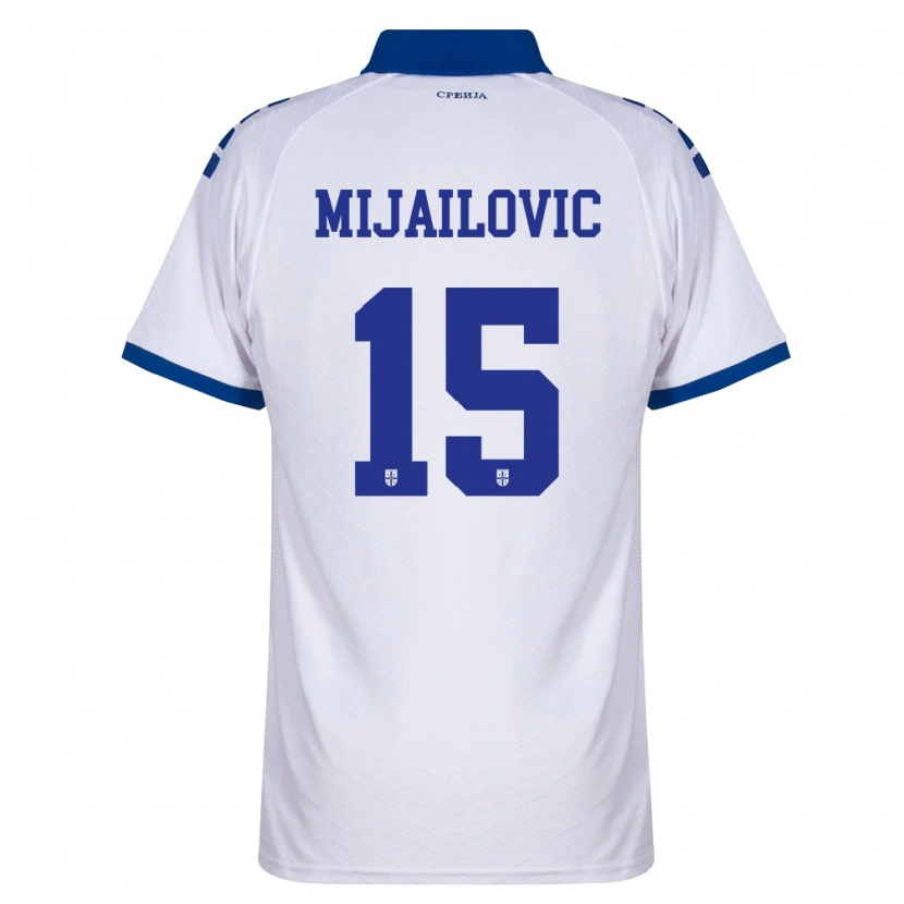 DanxenキッズセルビアRelja Mijailovic#15紺 白 赤アウェイシャツ26-28ジャージーユニフォーム