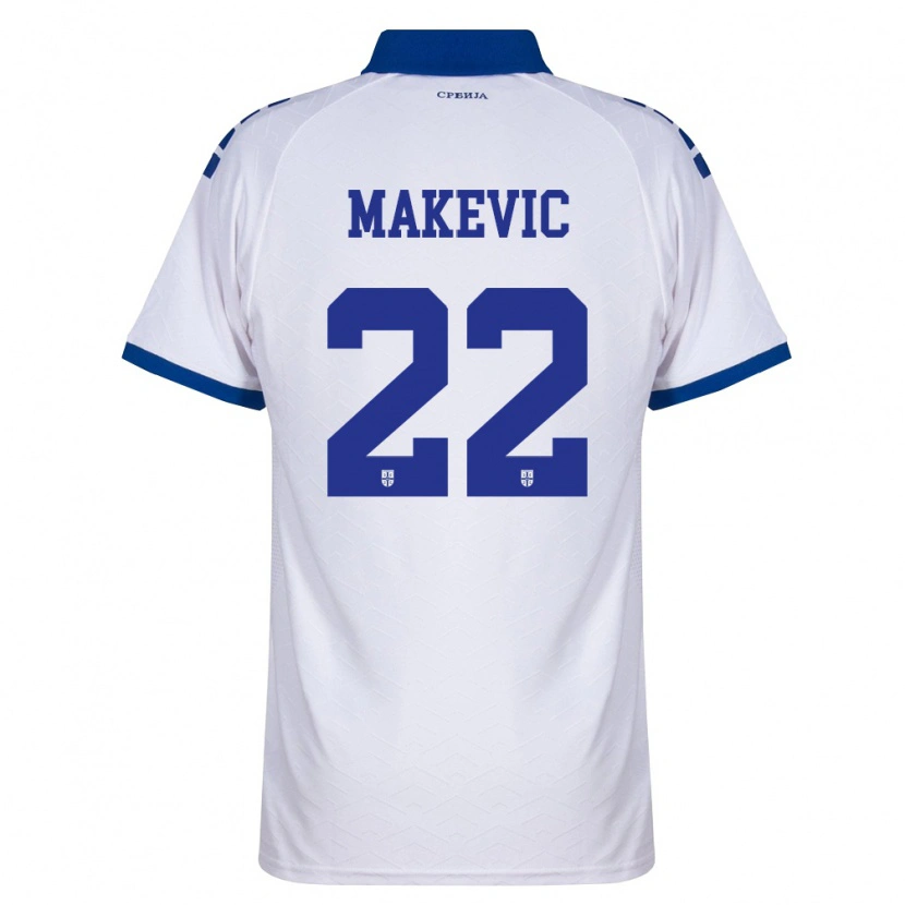 DanxenキッズセルビアDusan Makevic#22紺 白 赤アウェイシャツ26-28ジャージーユニフォーム