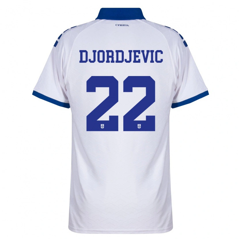 Danxenキッズセルビアウロシュ・ジュルジェヴィッチ#22紺 白 赤アウェイシャツ26-28ジャージーユニフォーム