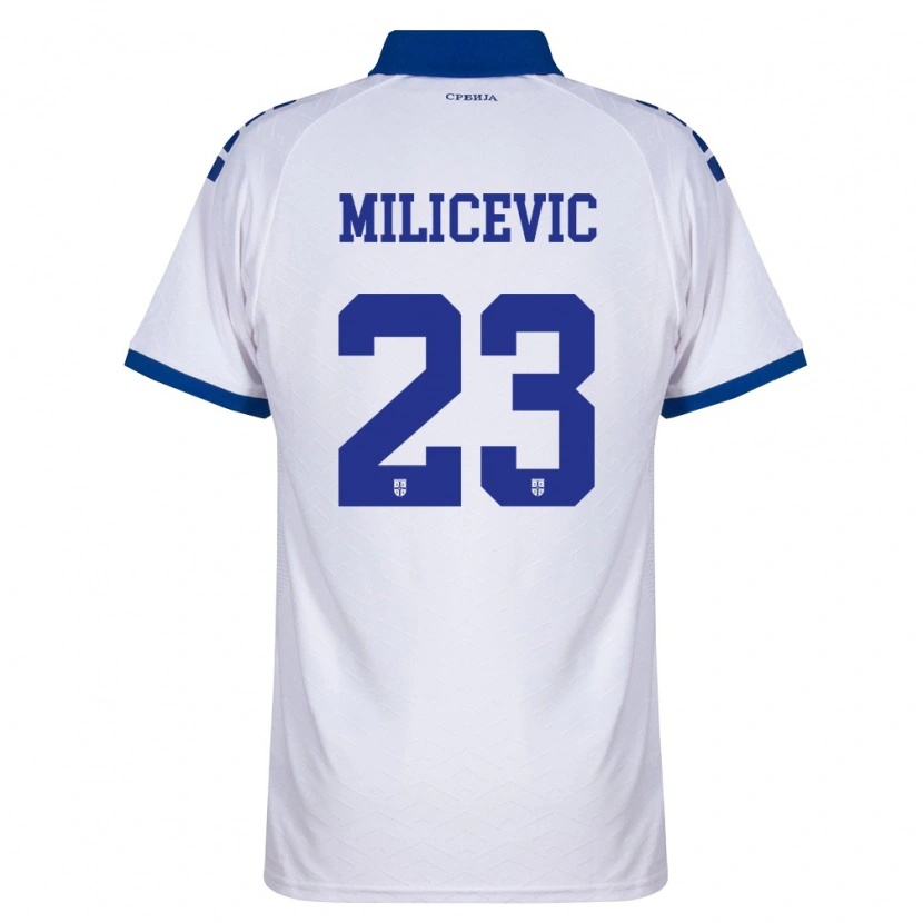 DanxenキッズセルビアAndrija Milicevic#23紺 白 赤アウェイシャツ26-28ジャージーユニフォーム