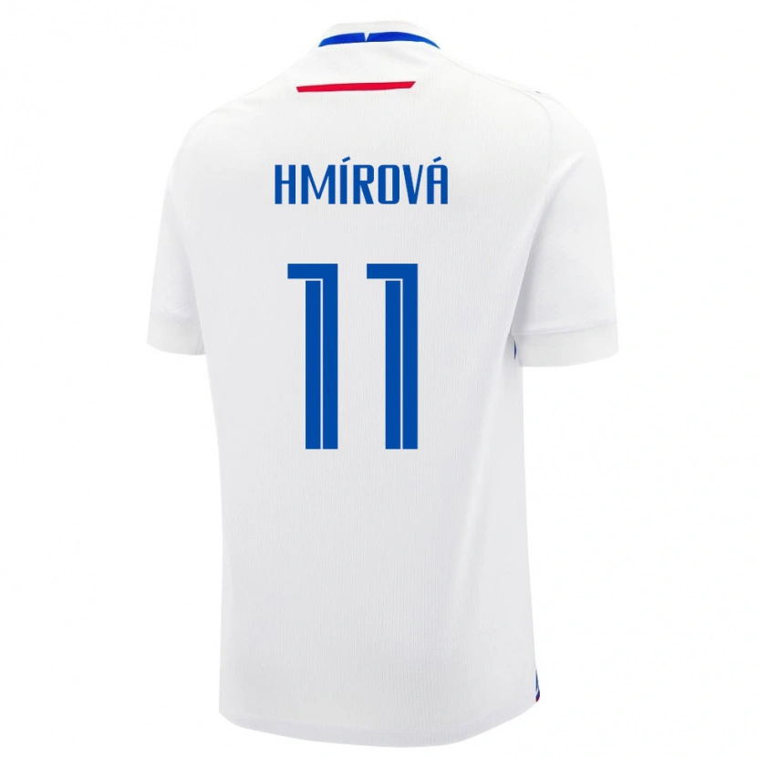 DanxenキッズスロバキアPatrícia Hmírová#11白 青アウェイシャツ26-28ジャージーユニフォーム
