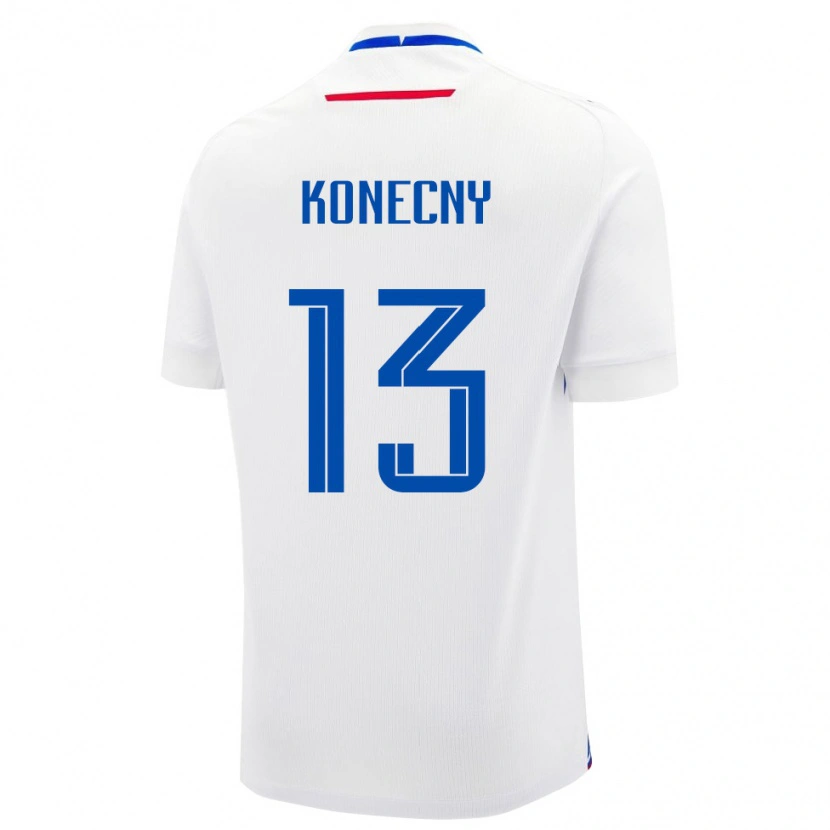DanxenキッズスロバキアAlex Konecny#13白 青アウェイシャツ26-28ジャージーユニフォーム
