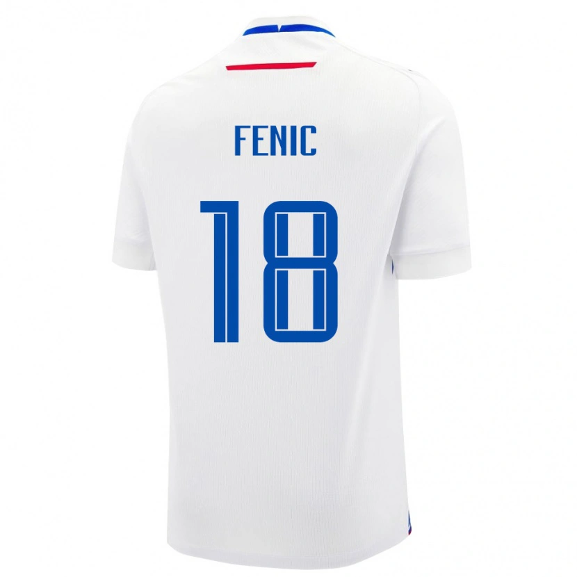 DanxenキッズスロバキアOliver Fenic#18白 青アウェイシャツ26-28ジャージーユニフォーム