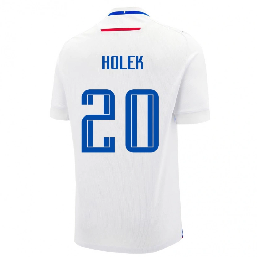 DanxenキッズスロバキアJakub Holek#20白 青アウェイシャツ26-28ジャージーユニフォーム