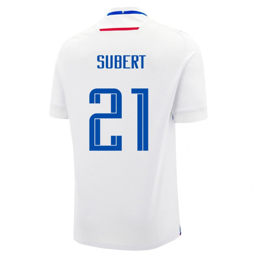DanxenキッズスロバキアAlex Subert#21白 青アウェイシャツ26-28ジャージーユニフォーム