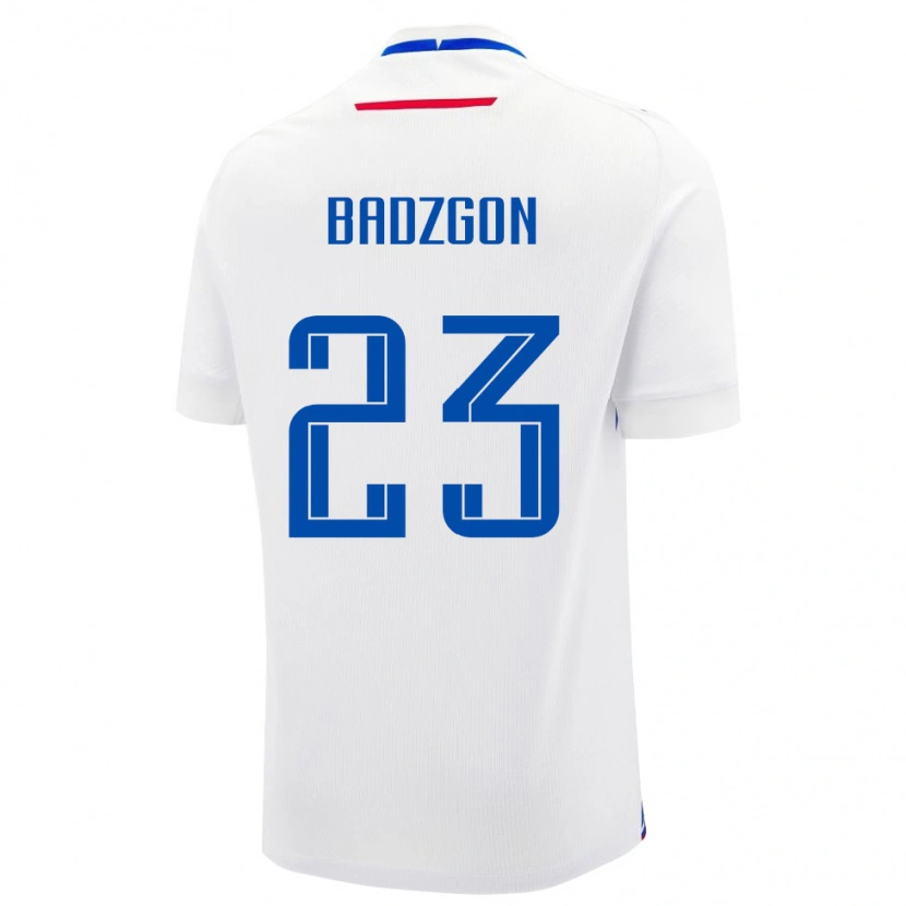 DanxenキッズスロバキアJakub Badzgon#23白 青アウェイシャツ26-28ジャージーユニフォーム