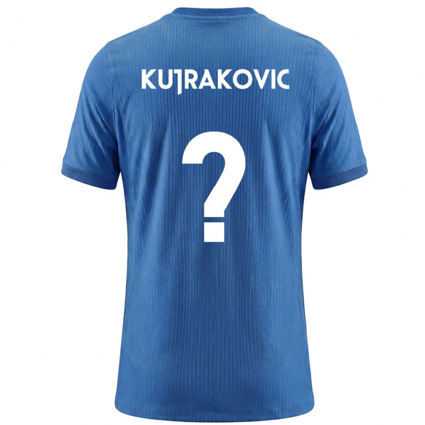 DanxenキッズスロベニアMinel Kujrakovic#0青 白アウェイシャツ26-28ジャージーユニフォーム