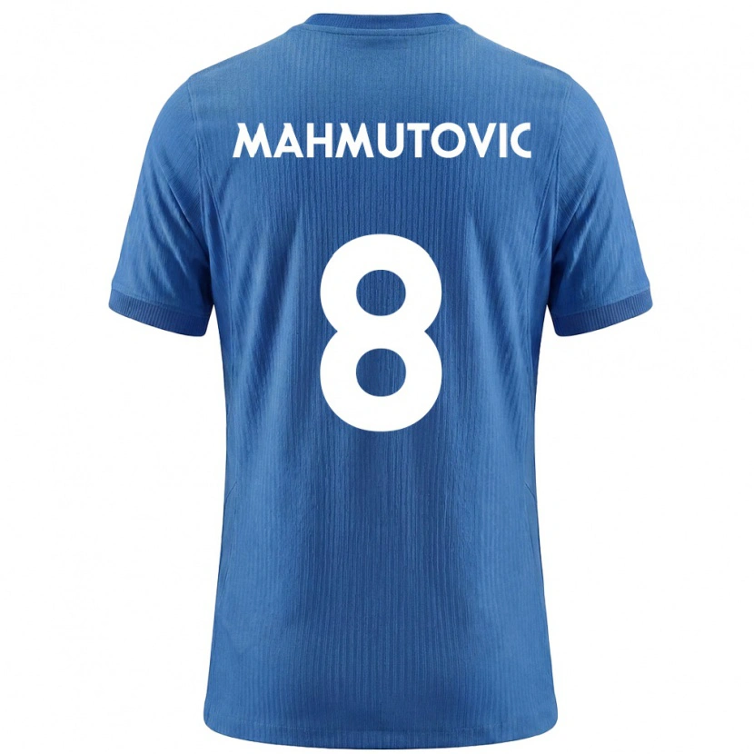 DanxenキッズスロベニアMalik Mahmutovic#8青 白アウェイシャツ26-28ジャージーユニフォーム