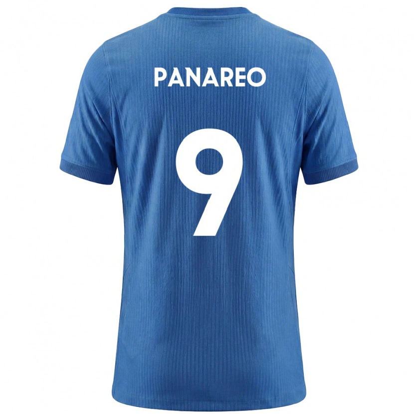 DanxenキッズスロベニアPierpaolo Panareo#9青 白アウェイシャツ26-28ジャージーユニフォーム