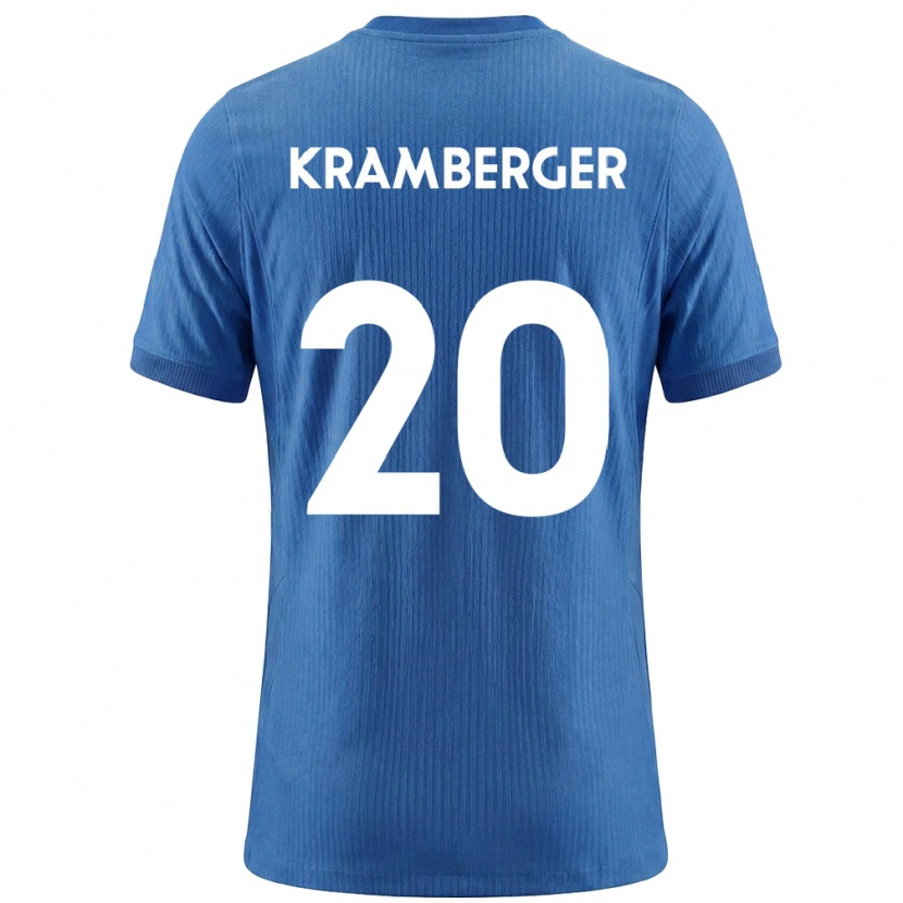 DanxenキッズスロベニアEnej Kramberger#20青 白アウェイシャツ26-28ジャージーユニフォーム
