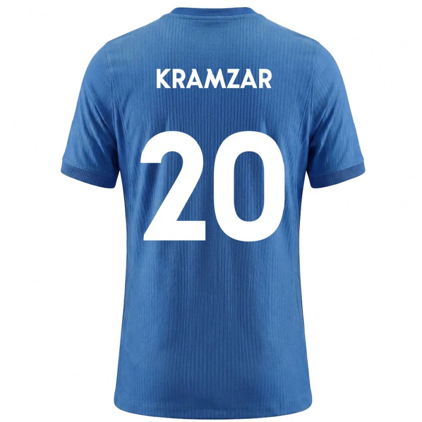 DanxenキッズスロベニアZara Kramžar#20青 白アウェイシャツ26-28ジャージーユニフォーム