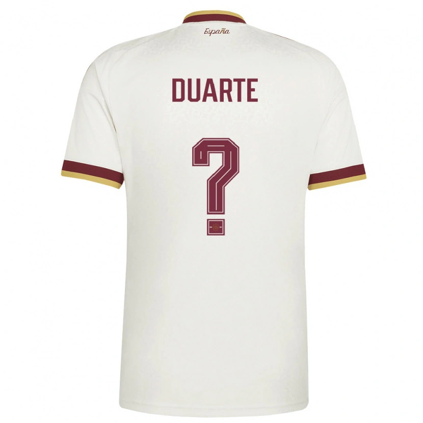 DanxenキッズスペインGabi Duarte#0オフホワイト バーガンディアウェイシャツ26-28ジャージーユニフォーム