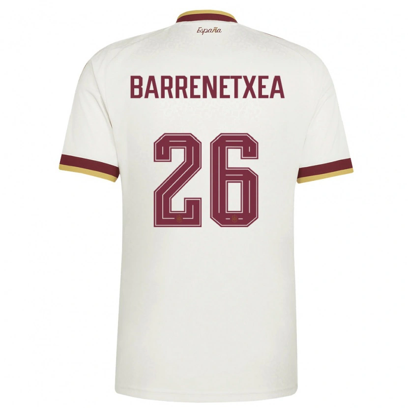 Danxenキッズスペインアンデル・バレネチェア#26オフホワイト バーガンディアウェイシャツ26-28ジャージーユニフォーム