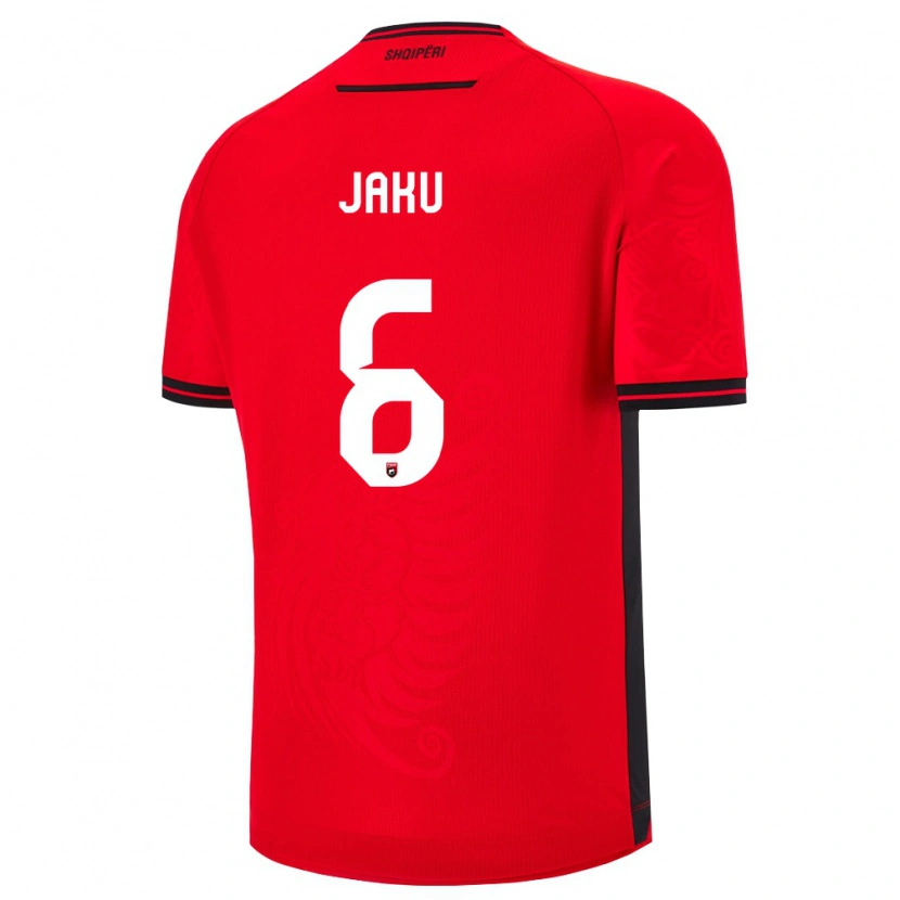 DanxenメンズアルバニアJordi Jaku#6赤 黒ホームシャツ26-28ジャージーユニフォーム