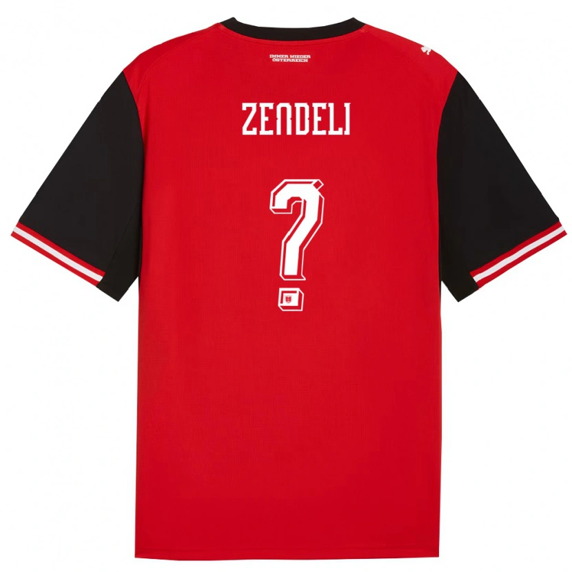 DanxenメンズオーストリアBriken Zendeli#0黒 白ホームシャツ26-28ジャージーユニフォーム