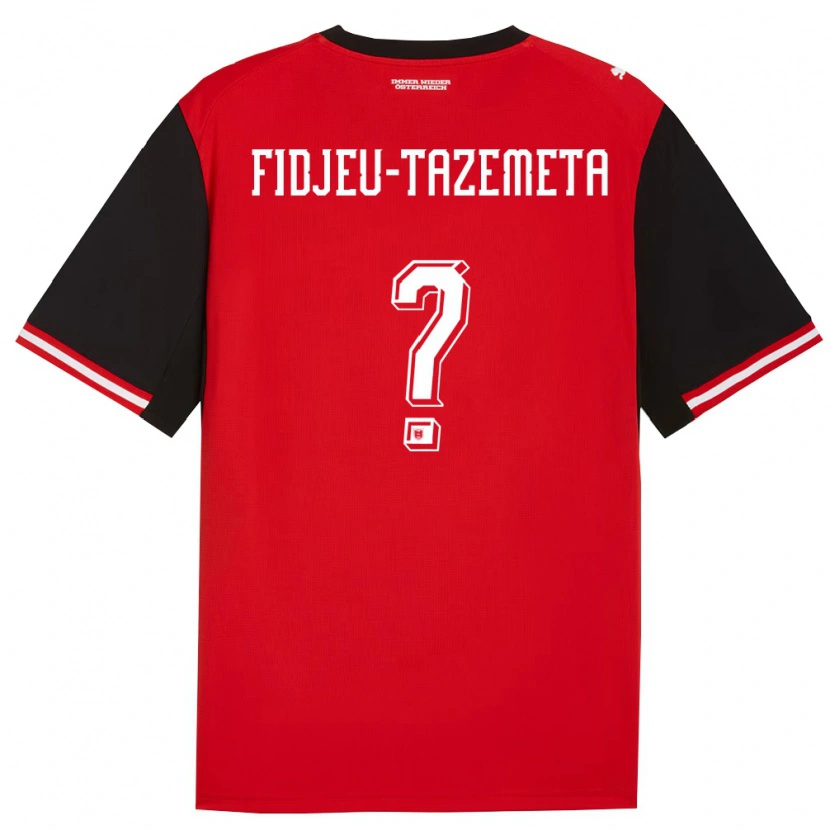 DanxenメンズオーストリアThierry Fidjeu-Tazemeta#0黒 白ホームシャツ26-28ジャージーユニフォーム