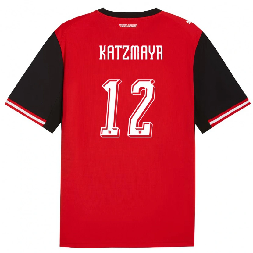 DanxenメンズオーストリアChristof Katzmayr#12黒 白ホームシャツ26-28ジャージーユニフォーム
