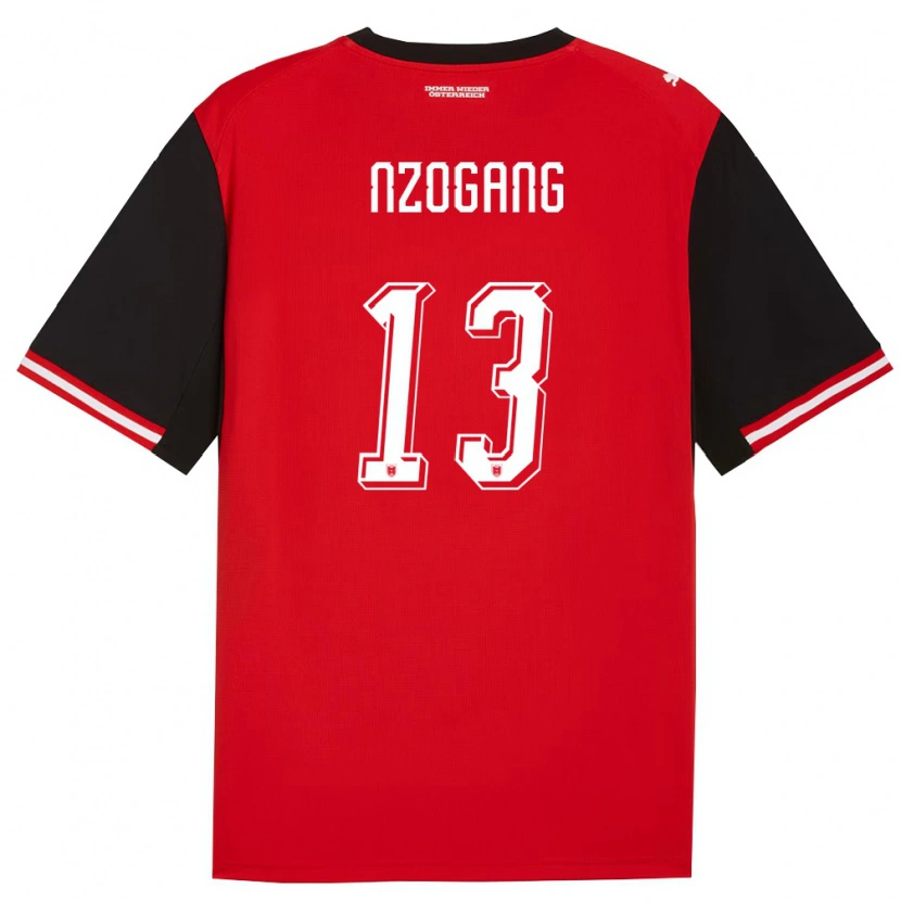 DanxenメンズオーストリアKenny Nzogang#13黒 白ホームシャツ26-28ジャージーユニフォーム