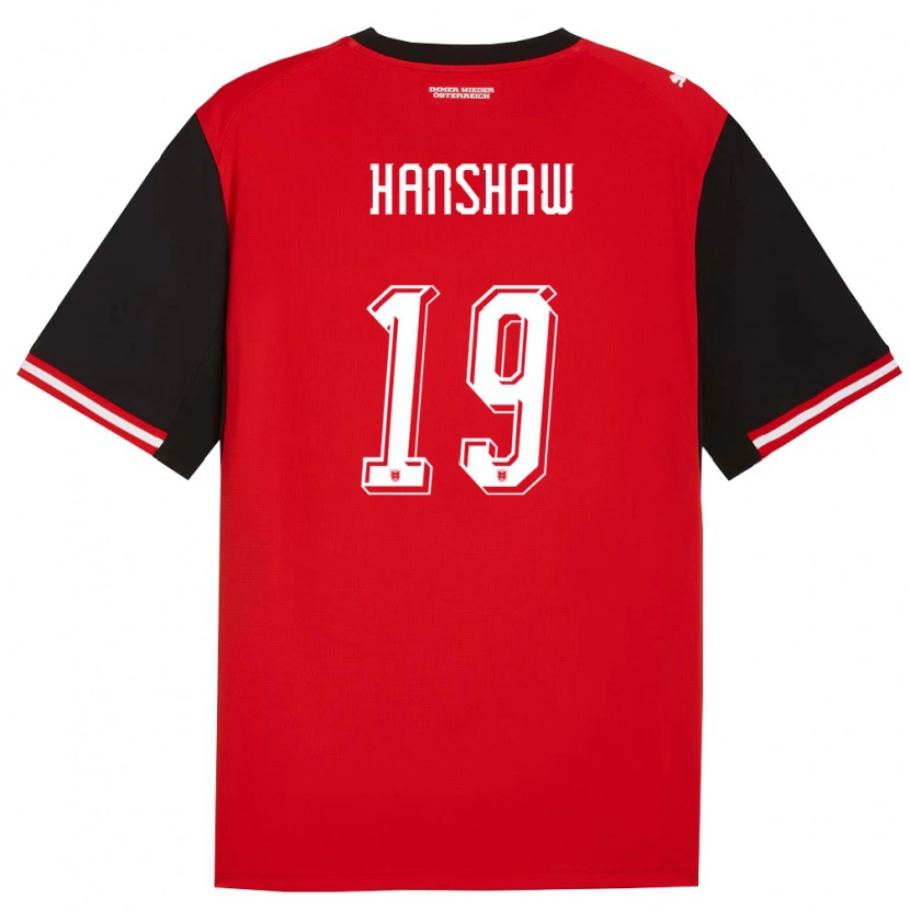 DanxenメンズオーストリアVerena Hanshaw#19黒 白ホームシャツ26-28ジャージーユニフォーム