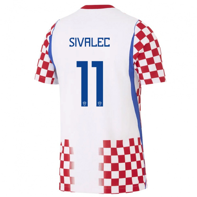 DanxenメンズクロアチアGabrijel Sivalec#11白 赤 青ホームシャツ26-28ジャージーユニフォーム