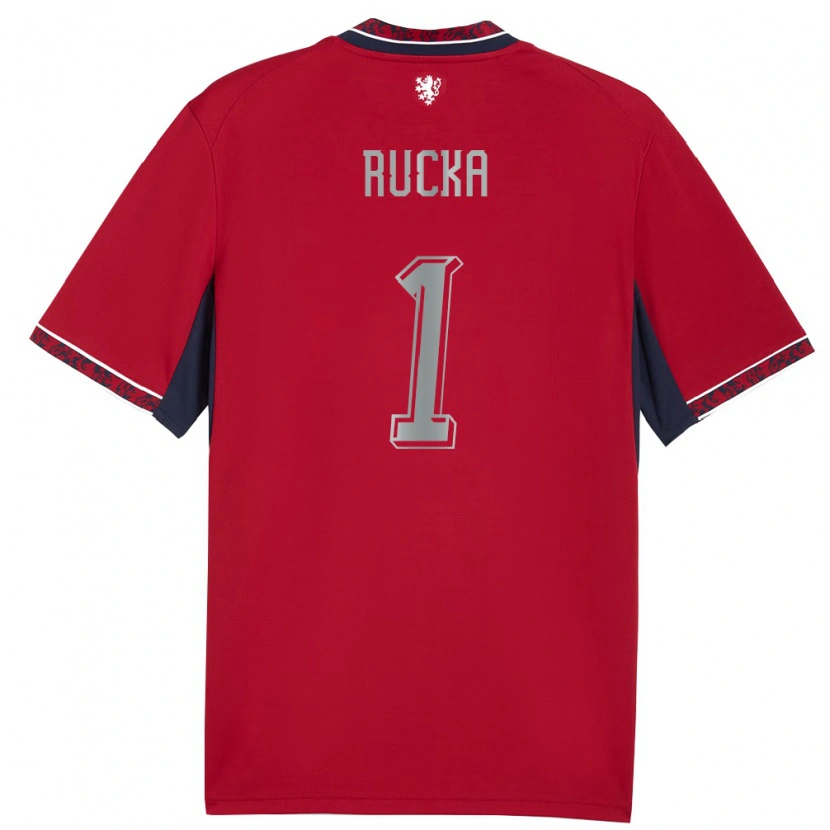 DanxenメンズチェコFilip Rucka#1赤 白 紺ホームシャツ26-28ジャージーユニフォーム