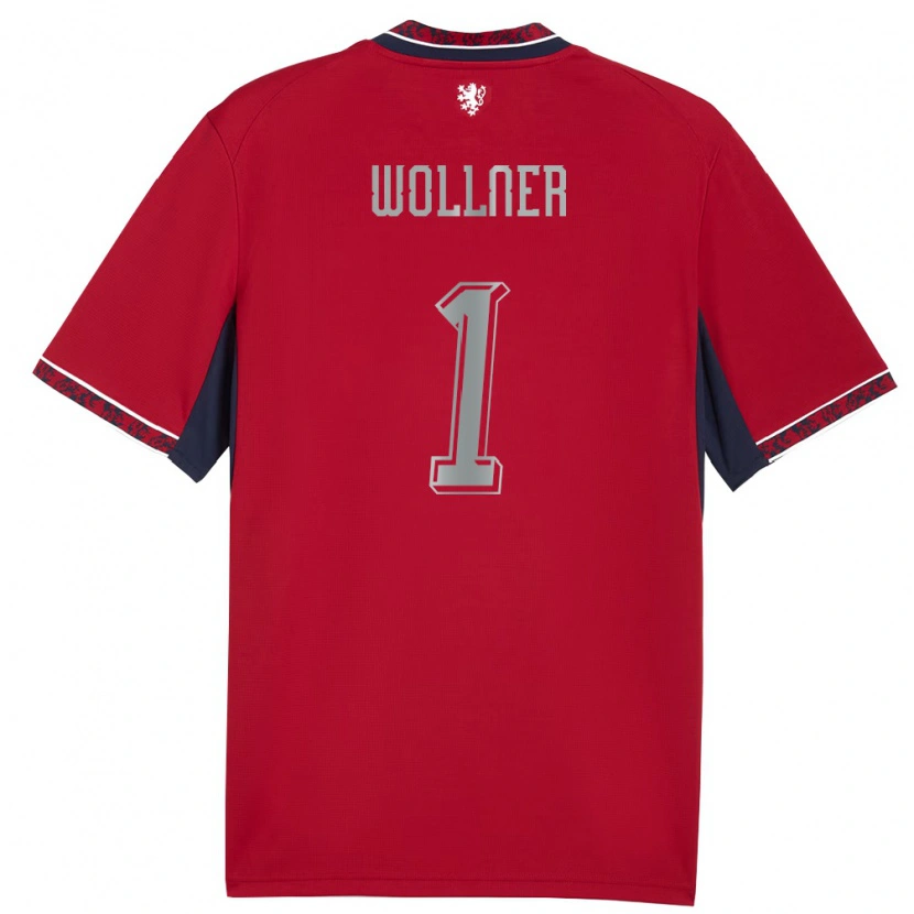DanxenメンズチェコVojtech Wollner#1赤 白 紺ホームシャツ26-28ジャージーユニフォーム
