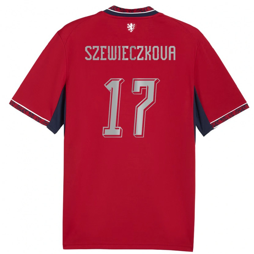 DanxenメンズチェコTereza Szewieczková#17赤 白 紺ホームシャツ26-28ジャージーユニフォーム
