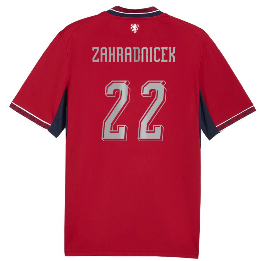 DanxenメンズチェコVaclav Zahradnicek#22赤 白 紺ホームシャツ26-28ジャージーユニフォーム
