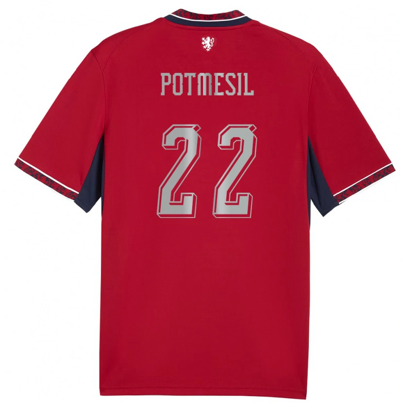DanxenメンズチェコPetr Potmesil#22赤 白 紺ホームシャツ26-28ジャージーユニフォーム