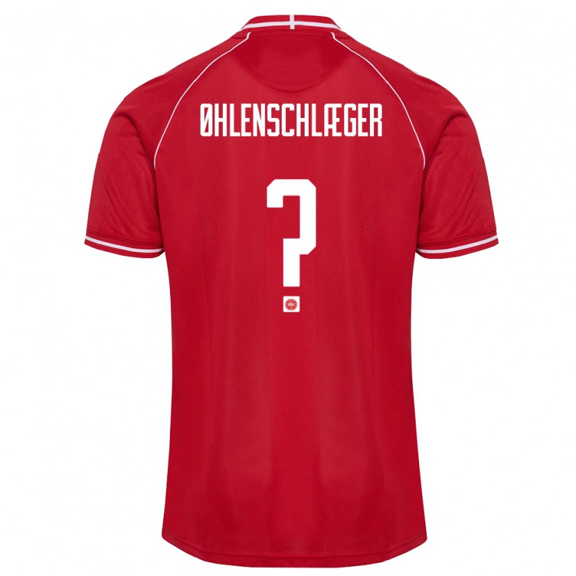 DanxenメンズデンマークOskar Øhlenschlæger#0赤 白ホームシャツ26-28ジャージーユニフォーム